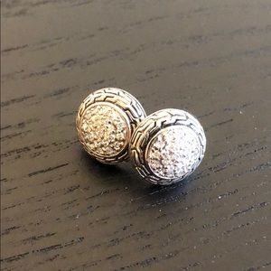 Sterling Silver Diamond Earrings